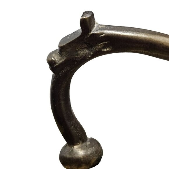 Vintage LARGE Brass Fish-Shaped Bowl Lid Trinket Holder Made Hong Kong 7.8 lbs - Picture 2 of 14